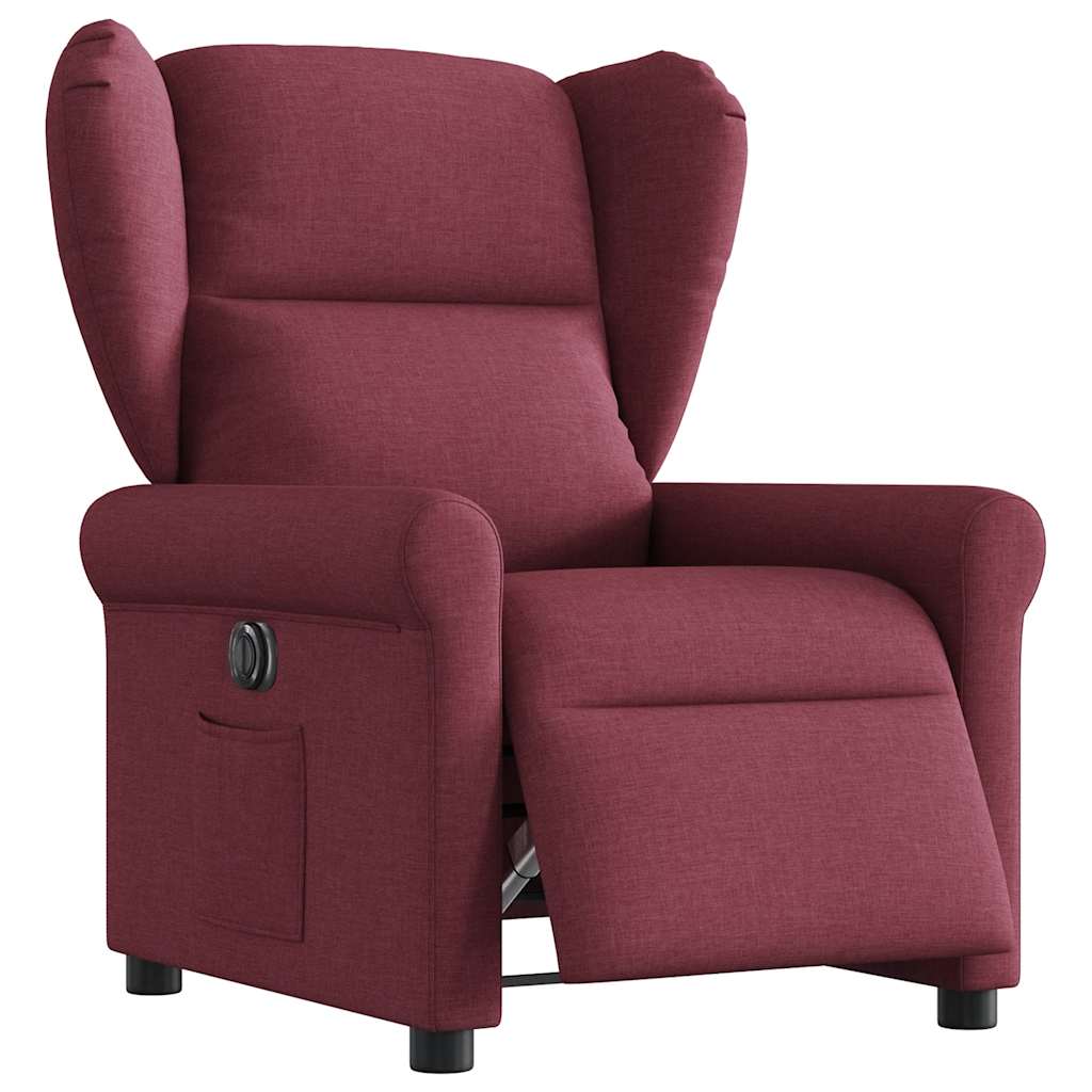 Fauteuil de télévision | Fauteuil inclinable électrique Rouge bordeaux Tissu CFW831978 - 2