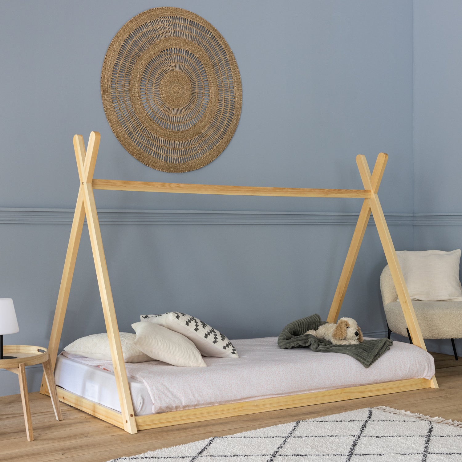 Drewniane łóżko dziecięce tipi 190x90cm VALENTIN