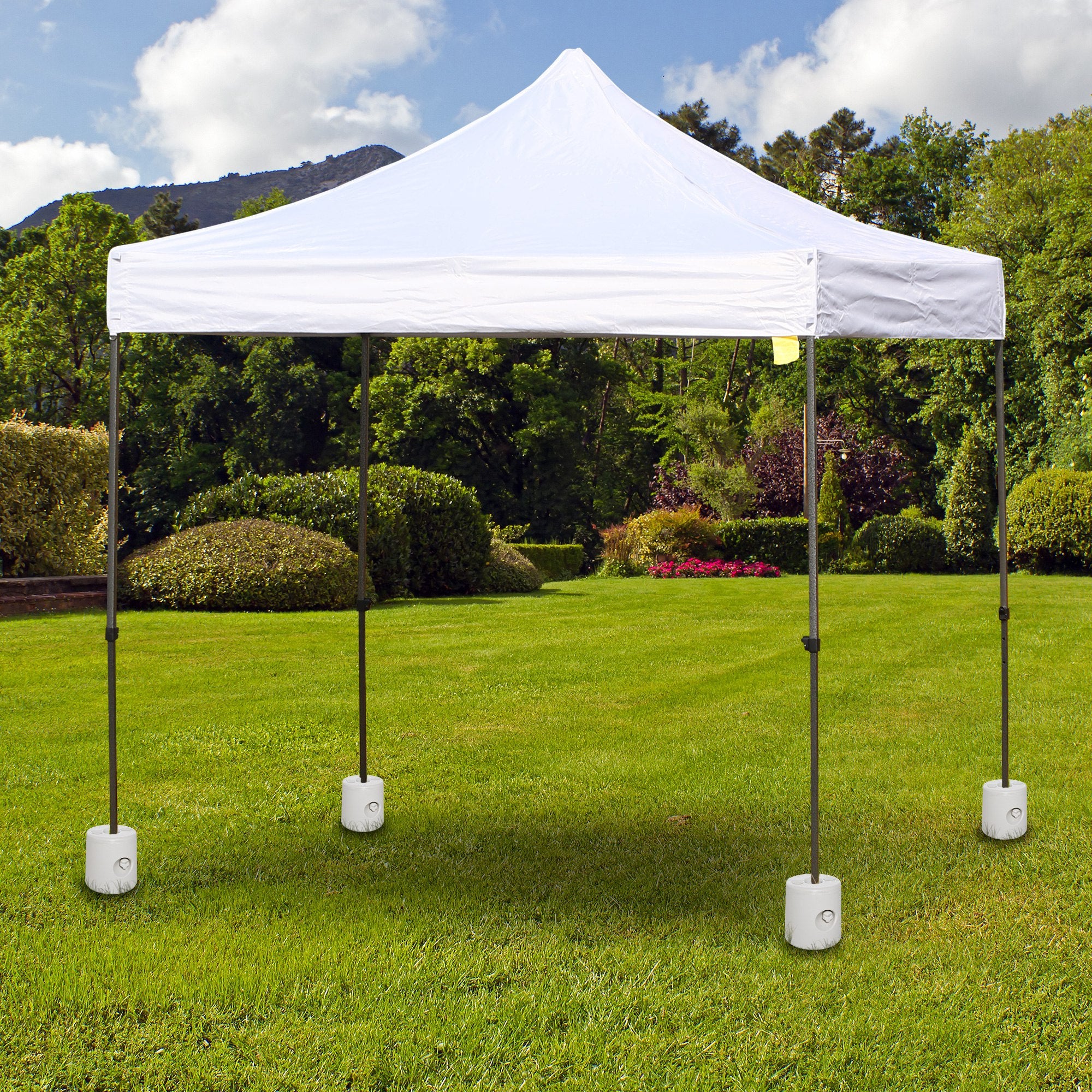 Soportes para Pabellón Outsunny PE Blanco 24x24x25 cm - 2