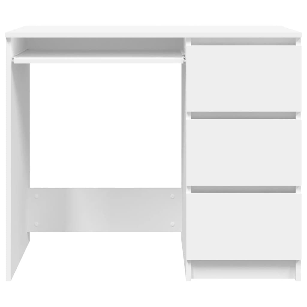 Bureau Blanc 90x45x76 cm Bois d’ingénierie vidaXL - 5