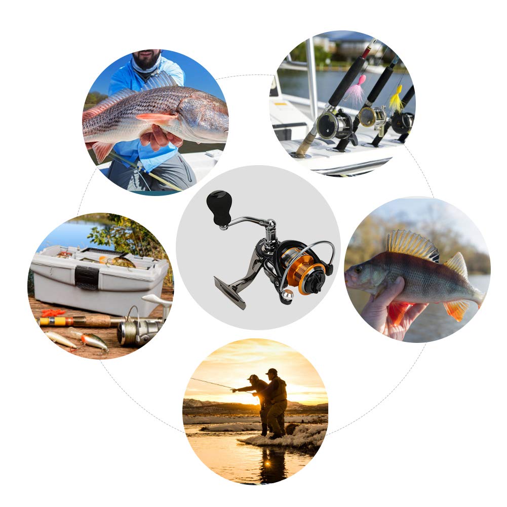 LeftRight Mulinello da pesca in metallo intercambiabile con esche per pesci Ruota per lancio ad alta velocità (FBE2000) - 8