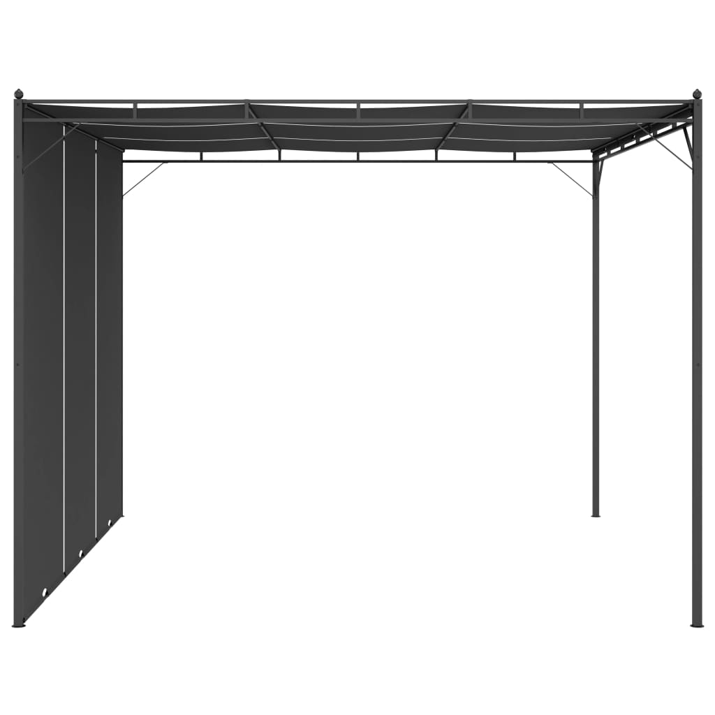 Maison Exclusive - Gazebo da Giardino con Tenda Laterale 3x3x2,25 m Antracite - 3
