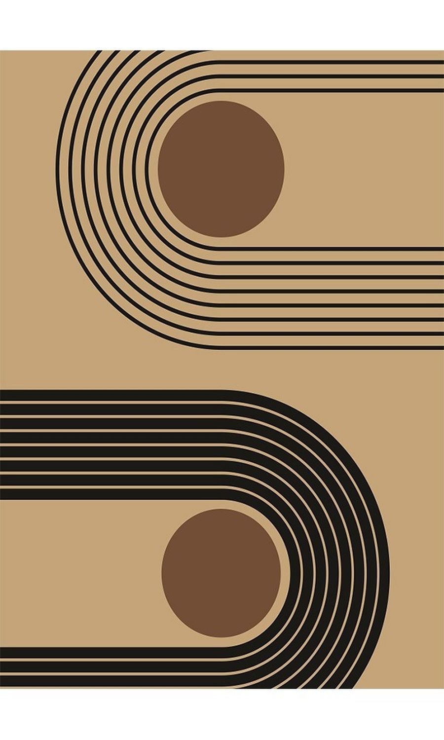 Tapis de salon SEVENTIES Taupe 120x180cm