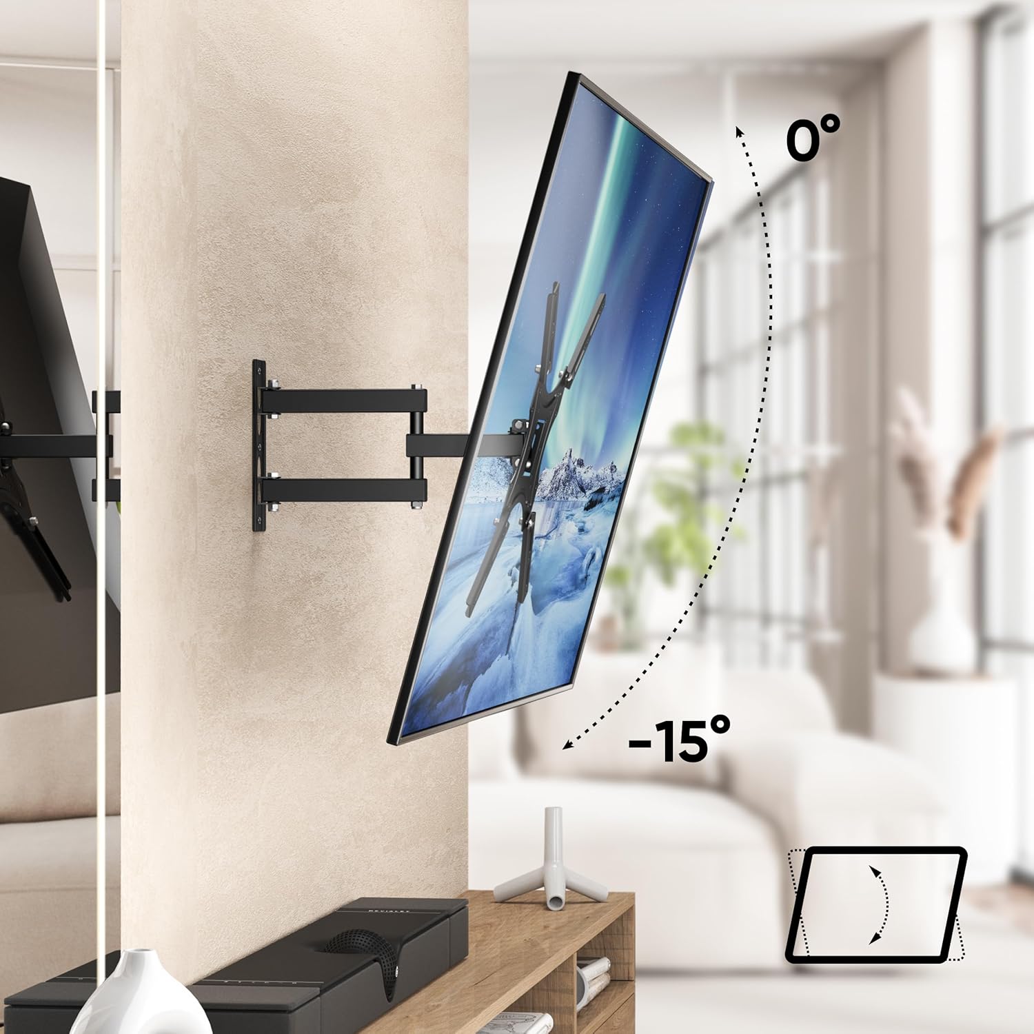 Support Mural TV Orientable 32-70 Pouces - VESA 400x400mm Max 40kg