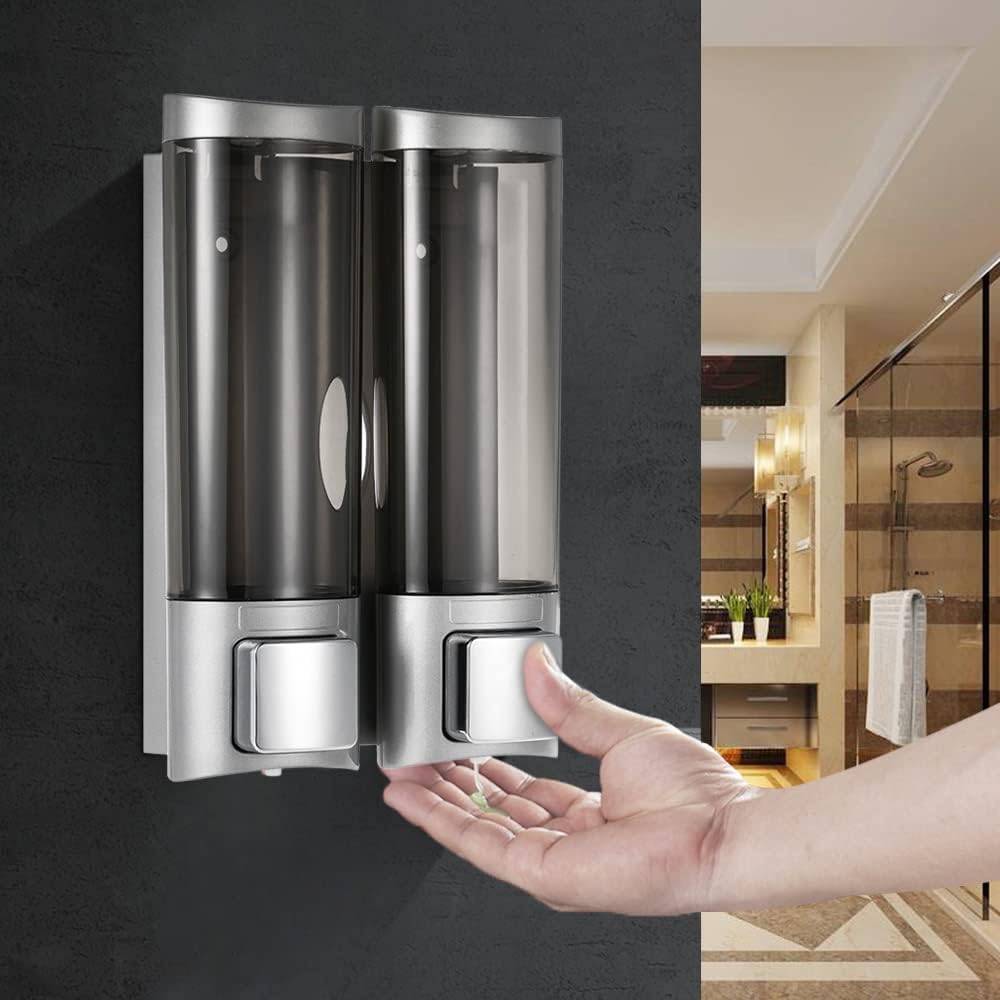 Distributeur de savon 1 réservoir 450 ml Design Plus noir mat