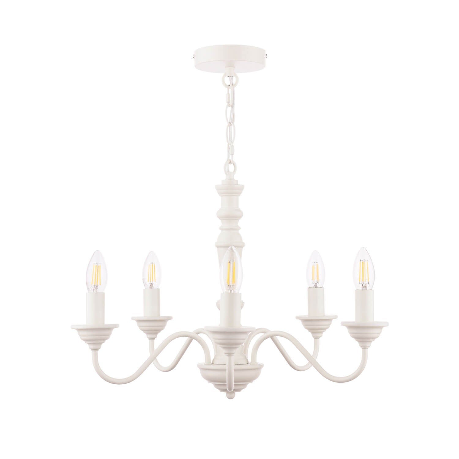 Lámpara de techo tate de madera blanca, laura ashley