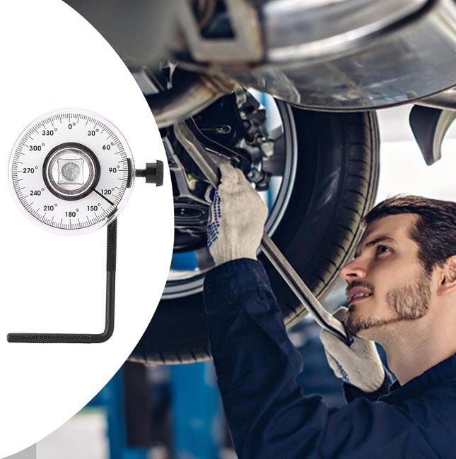 Clé Torque Angle Wrench Jauge D'angle De Couple 1/2″ – Cadran 360° Tige Réglable – Pour Culasse Et Boulons Haut De Gamme Clé Torque Angle Wrench Jauge D'angle De Couple 1/2″ – Cadran 360° Tige Réglable – Pour Culasse Et Boulons Haut De Gamme