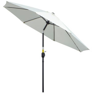 Ombrellone Da Giardino Outsunny - Ø265cm, Copertura In Paglia, Regolabile, Manovella, Colore Cachi - Foto 8