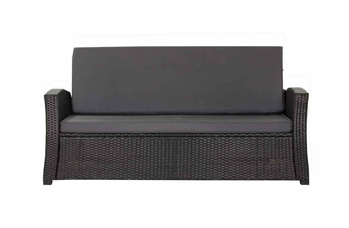 Komplet poduszkek na sofę rattanową 140x60x50cm Antracytowa poduszki na meble zdejemowany pokrowiec Zestaw poduszek na meble ogrodowe technorattan