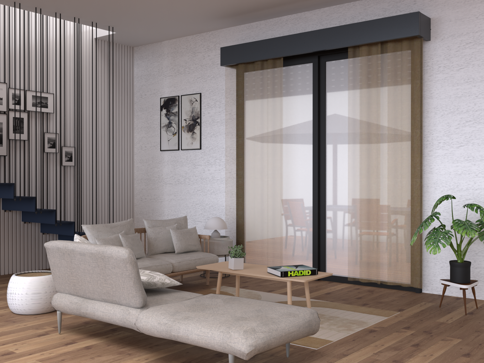 Cache coffre volet roulant 140 cm ATOLE - Gris anthracite RAL7016 - 6