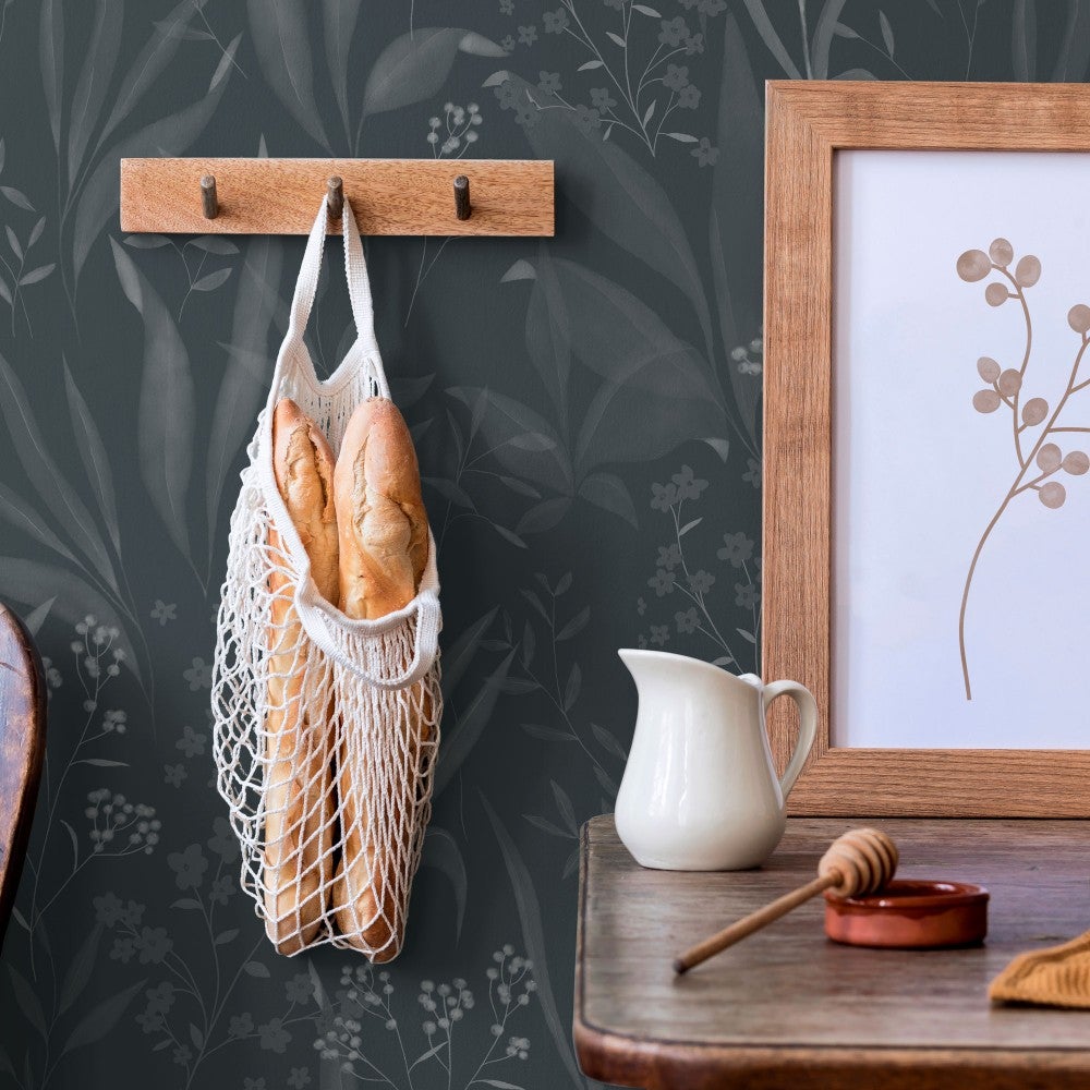 Papel pintado autoadhesivo con tintas eco, y libre de pvc, cornelia azul 129x280