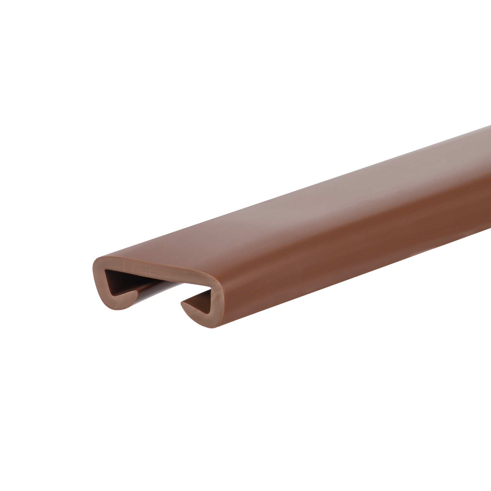 QUEST Profil poręczowy, poręczówka PCV LUX 40x8 mm, listwa poręczowa, okładzina poręczowa, brąz, 1 m