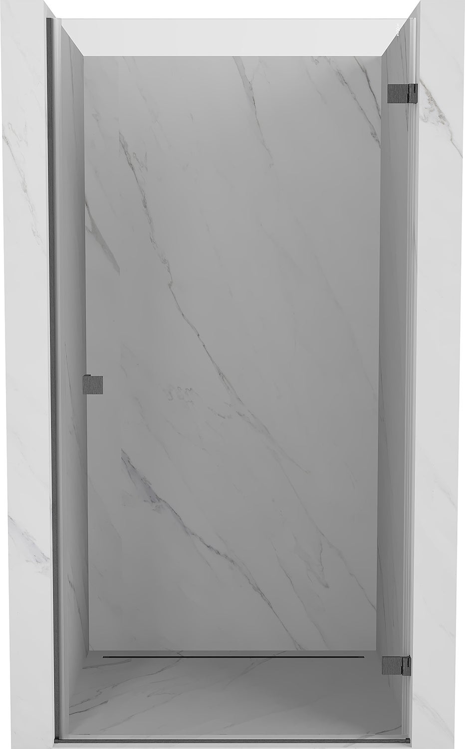 Mexen Lunar-B drzwi prysznicowe uchylne prawe 75 cm, transparent, gun gray szczotkowany - 832-075-000-66-00-P