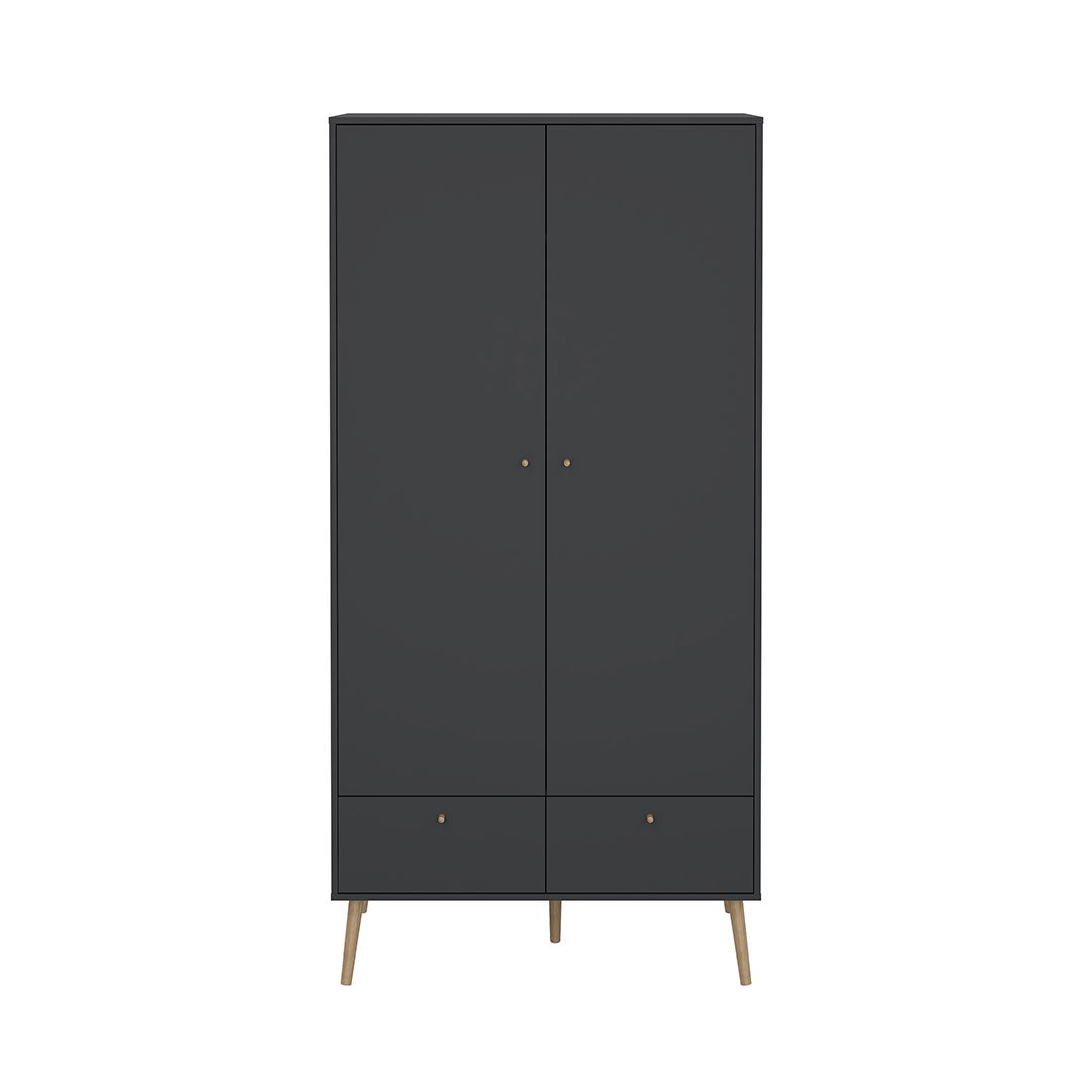 Bodo szafa 200x99x58cm, 2 drzwi, 2 szuflady matowy szary.