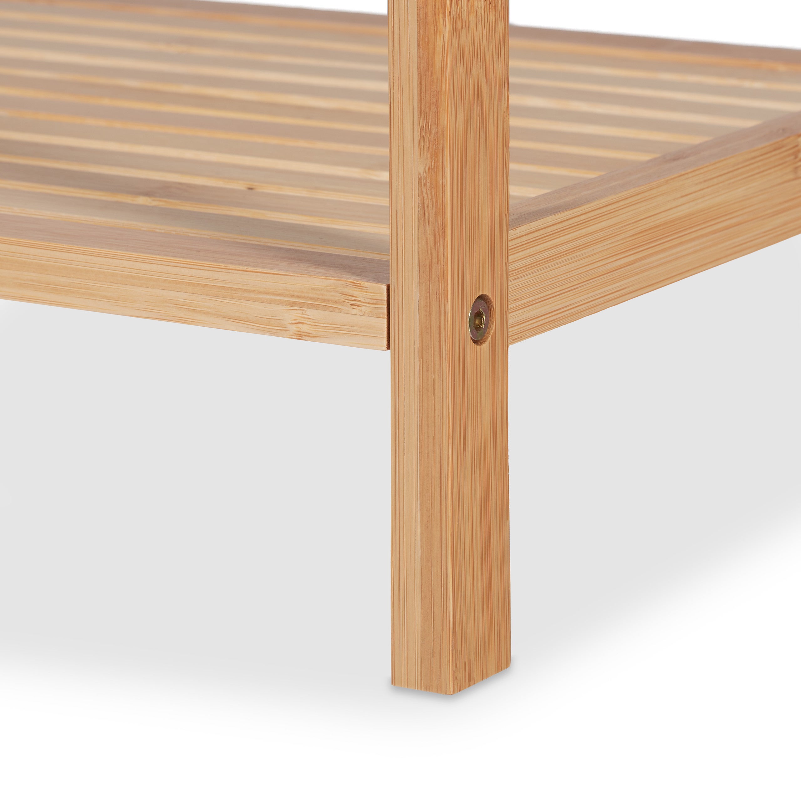 Relaxdays Scaffale da Bagno, in Bambù, HxLxP: 180 x 44 x 33 cm, 7 Ripiani, Mobile da Terra da Cucina, Marrone Naturale - 5