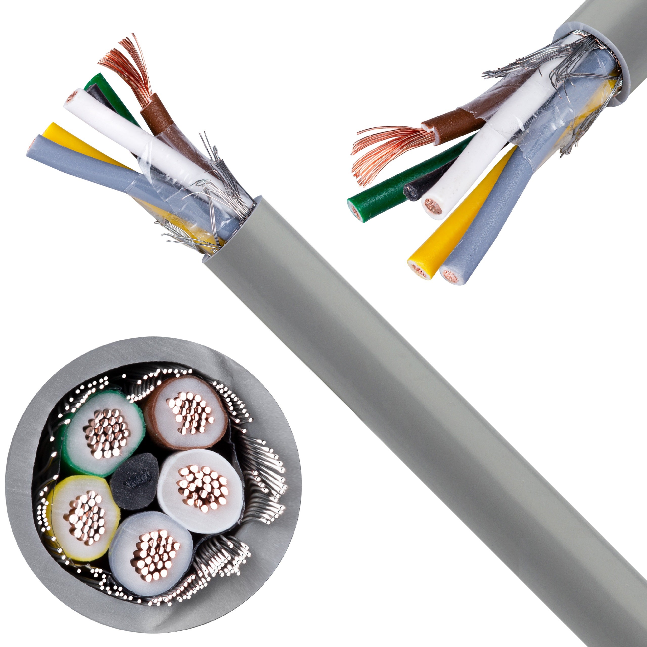 Kabel sterowniczy BiT LIYCY 5x0,5mm2 szary 300/300V ekranowany olejoodporny linka Bitner 50m