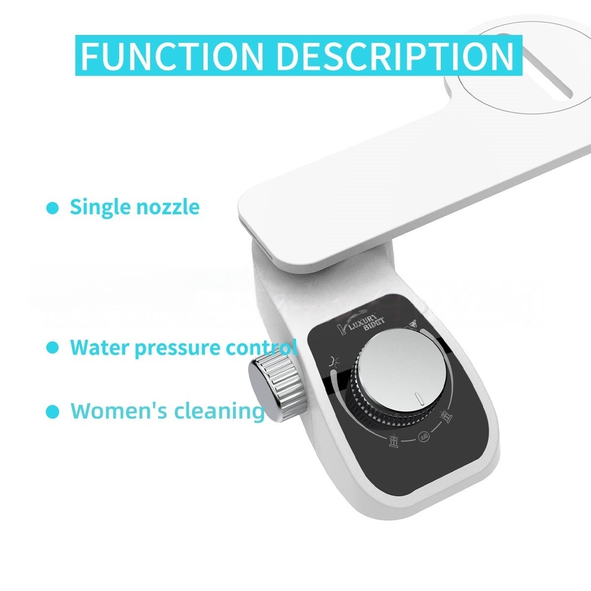 Ensemble bidet de toilette ultra-mince,Abattant de toilettes intelligent intégré avec bidet - Compatible avec les fixations européennes 3/8