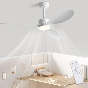 Minuterie 1/2/4 Heures Caunmar Plafonnier Ventilateur De Plafond 106CM 3 Lames Ventilateur Plafond Rona