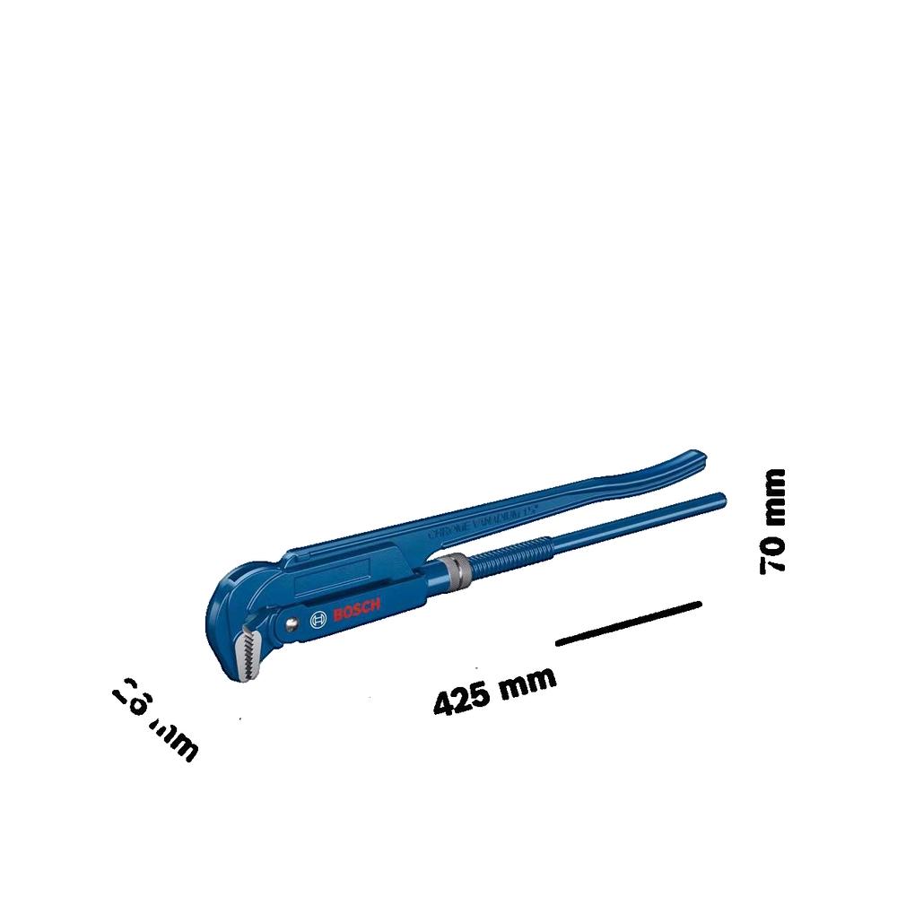 Klucz do rur Bosch 420 mm kąt 90° stal chromowo-wanadowa - 2