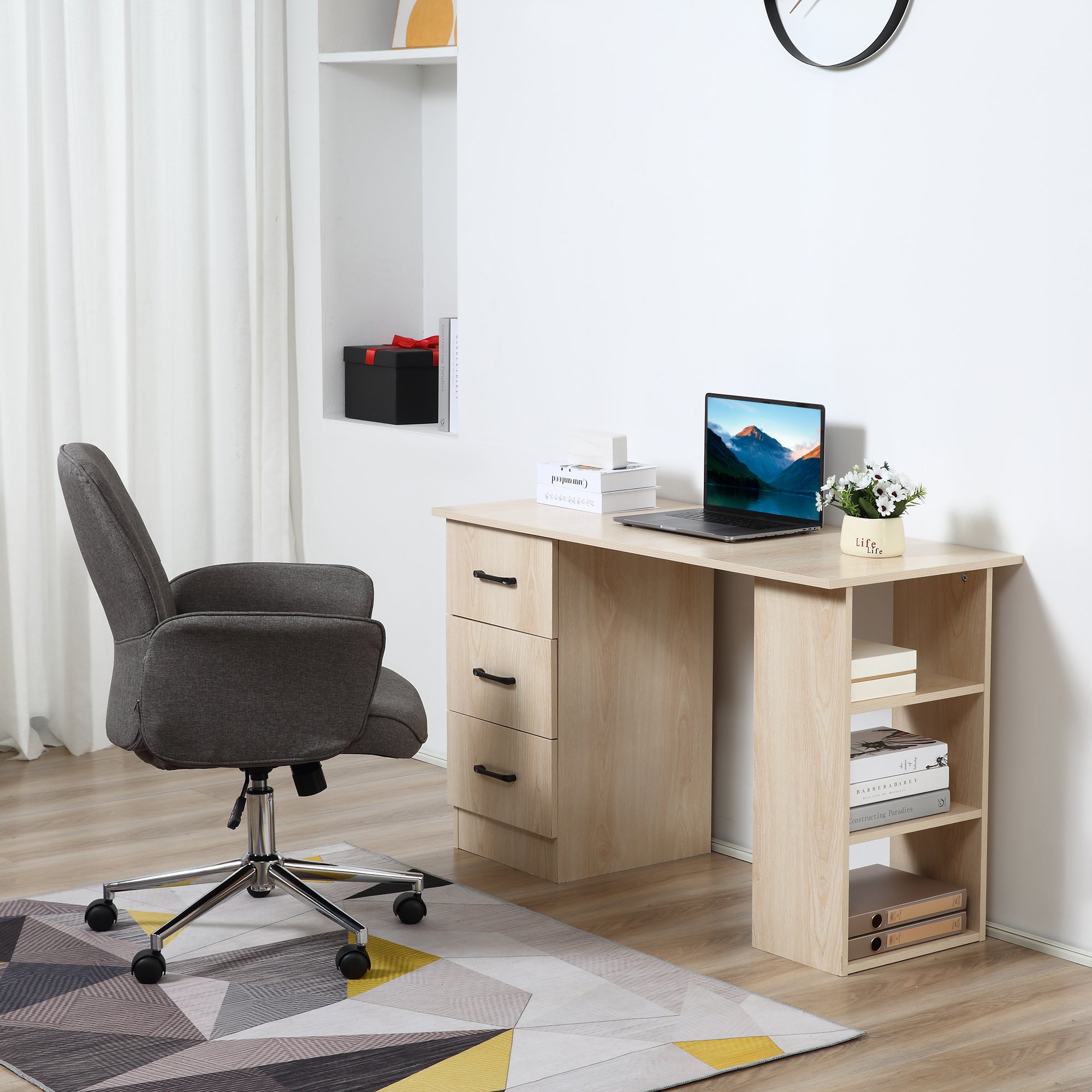 Bureau informatique Panneaux de particules HOMCOM - 6
