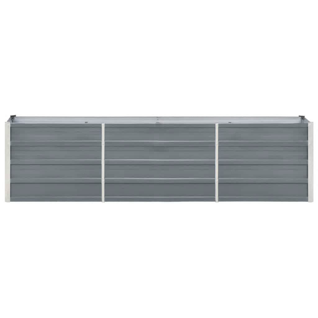 vidaXL Jardinière surélevée acier galvanisé 240x40x45 cm gris - 3