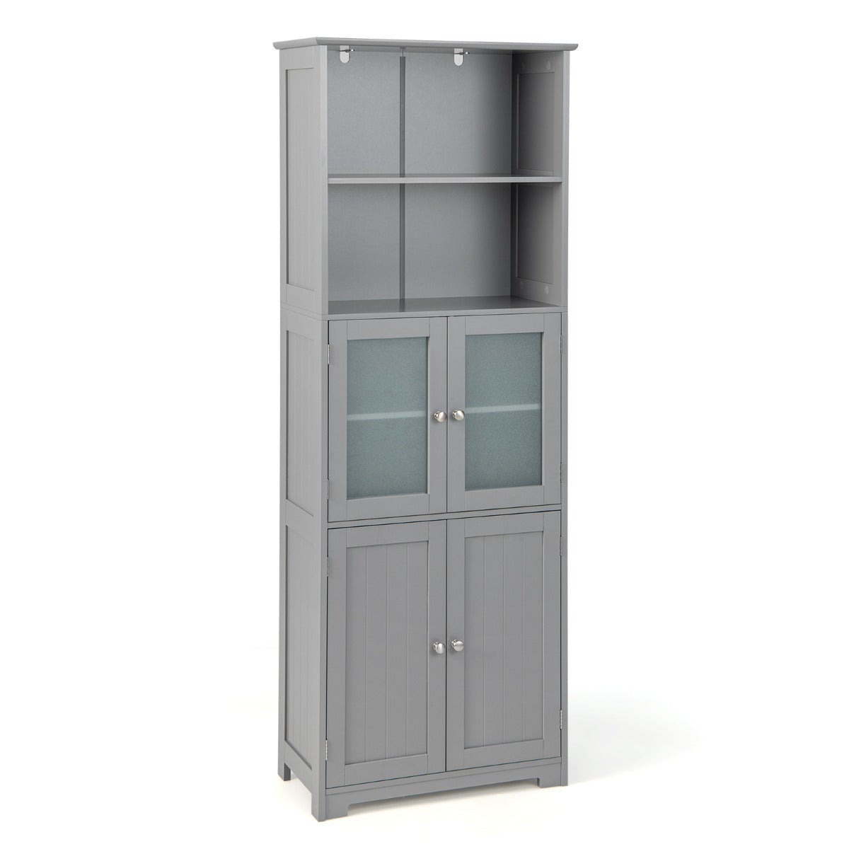 Essenza Armario Alto Con 2 Puertas, Cajón Y Estantes Ajustables Para Baño – Gris , Leroy Merlin