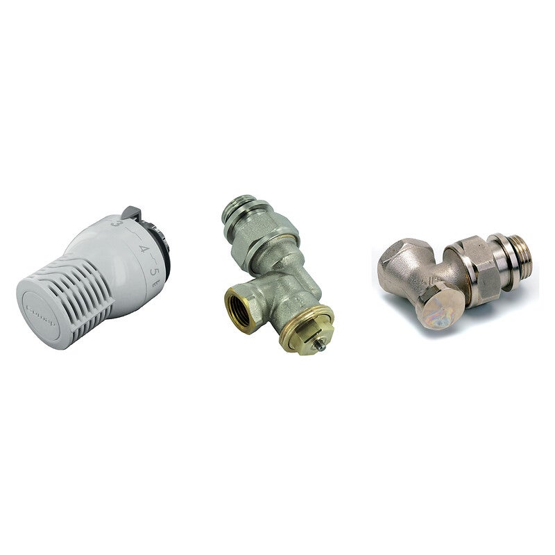 Kit robinetterie avec tête thermostatique Sensity M30 + corps droit RTH R859 15x21 + coude de réglage 15x21 - 3