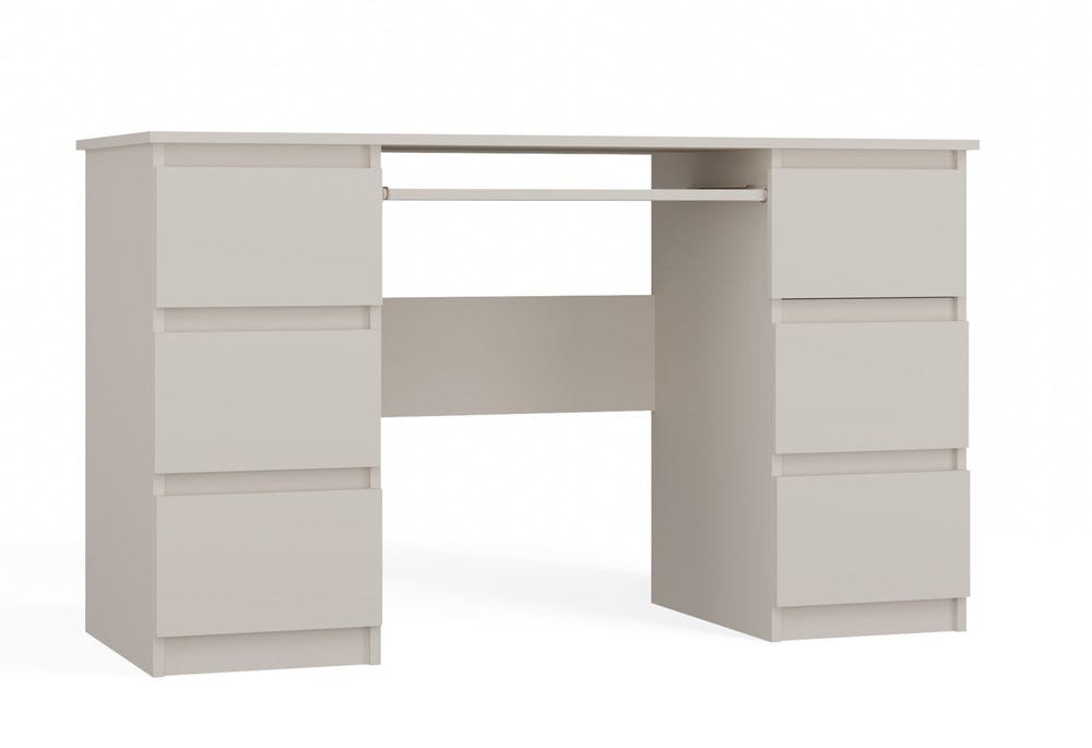 Bureau HARMONY 120 cm - bureau informatique - avec étagère - blanc mat Bureau HARMONY 120 cm - bureau informatique - avec étagère - blanc mat