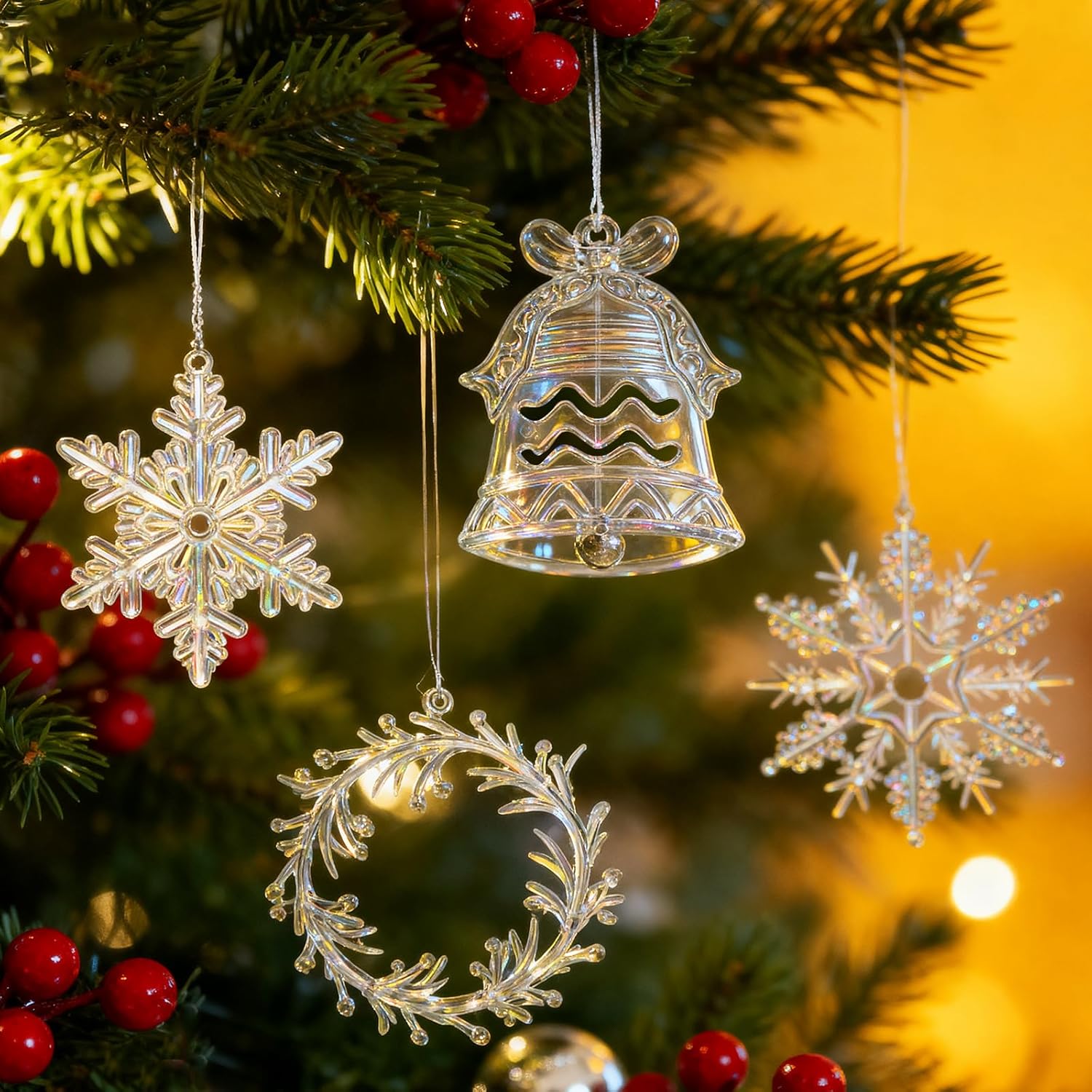 Décoration De Noël LED Acrylique Flocon De Neige - Pour Extérieur