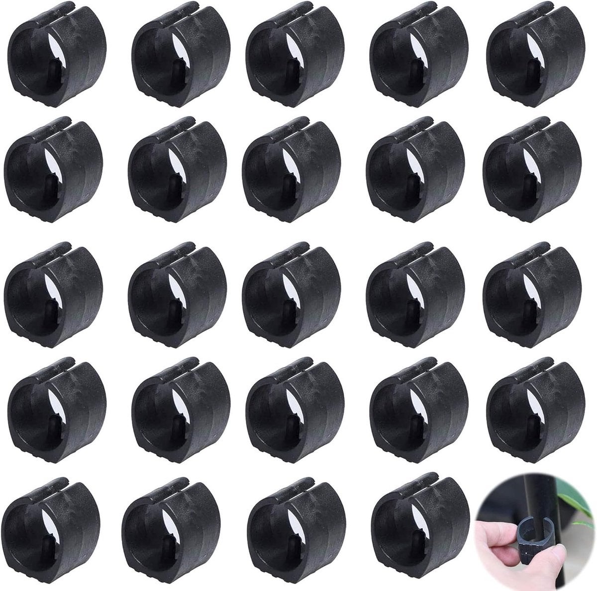 Set de 24 de protecții pentru picioare de scaune de grădină și birou cu cadru tubular rotund 24buc