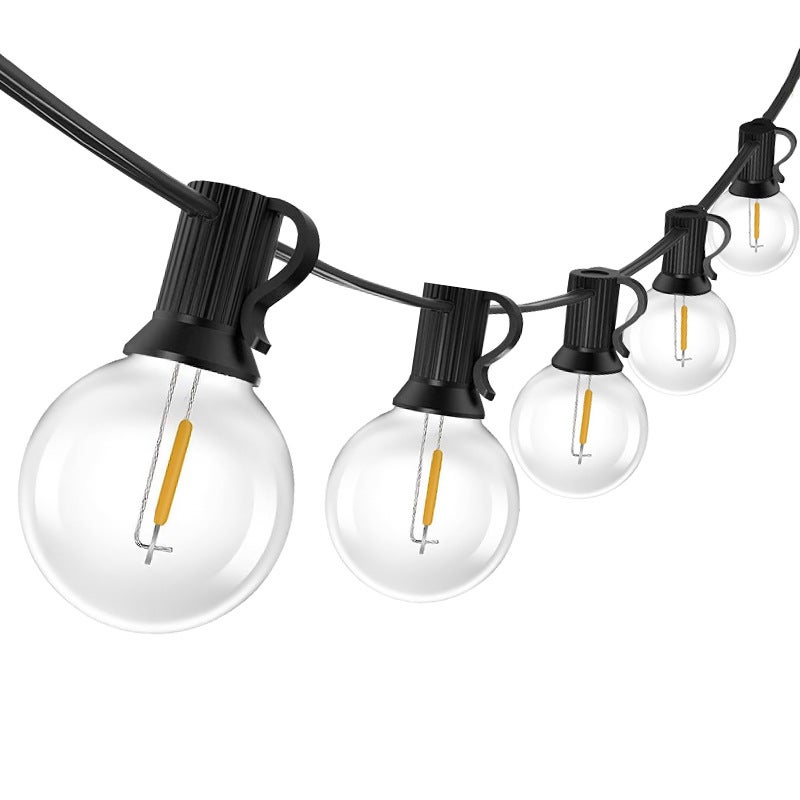 Zewnętrzna girlanda świetlna żarówki nietłukąca i wodoodporna girlanda Guinguette LED z możliwością łączenia biała ciepła Plug Play wesele Narodzenie