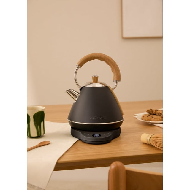 CREATE - KETTLE RETRO PRO - Czajnik elektryczny 1 L z regulacją temperatury - Noir