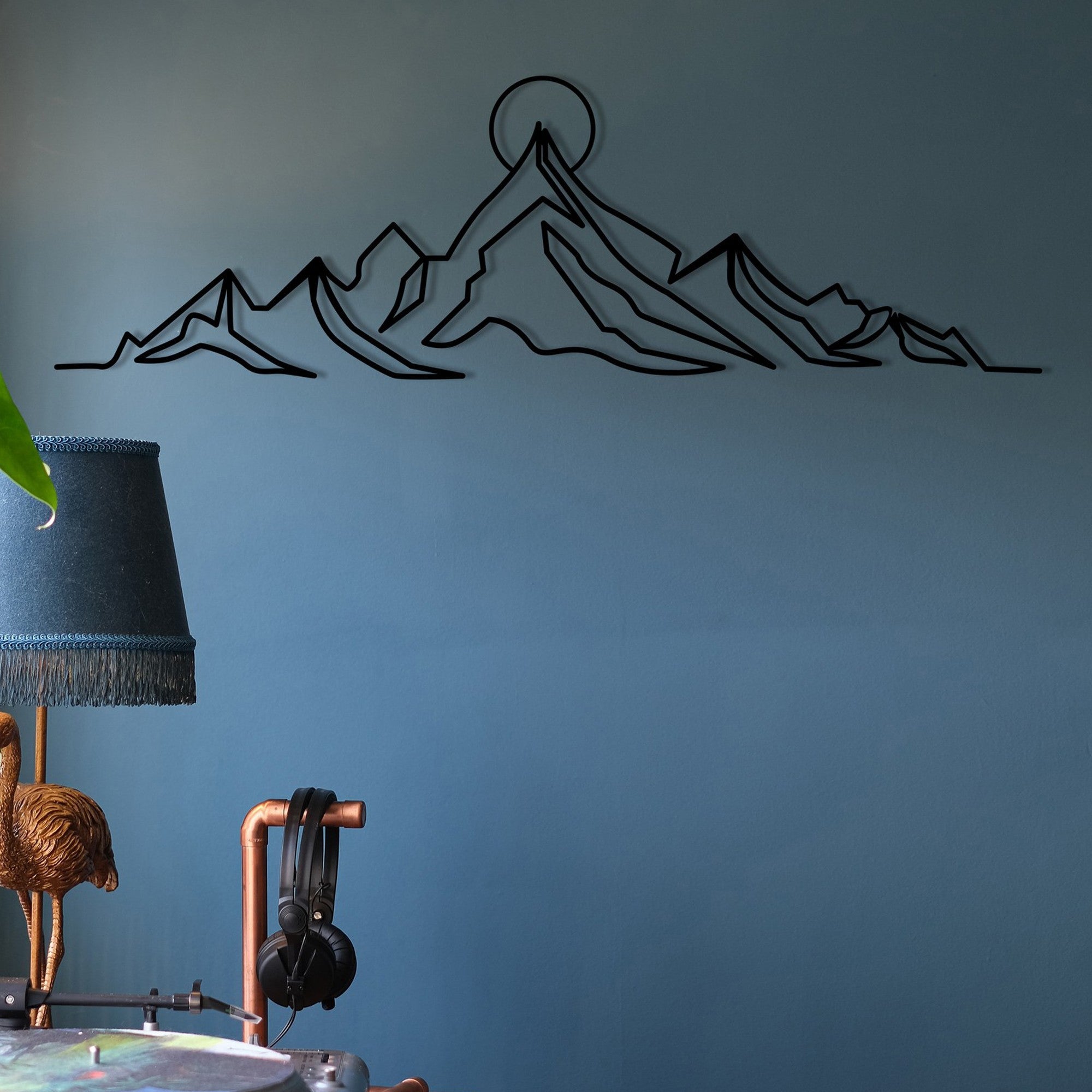 Accesoriu decorativ EVEREST, negru, metal, 120x37 cm