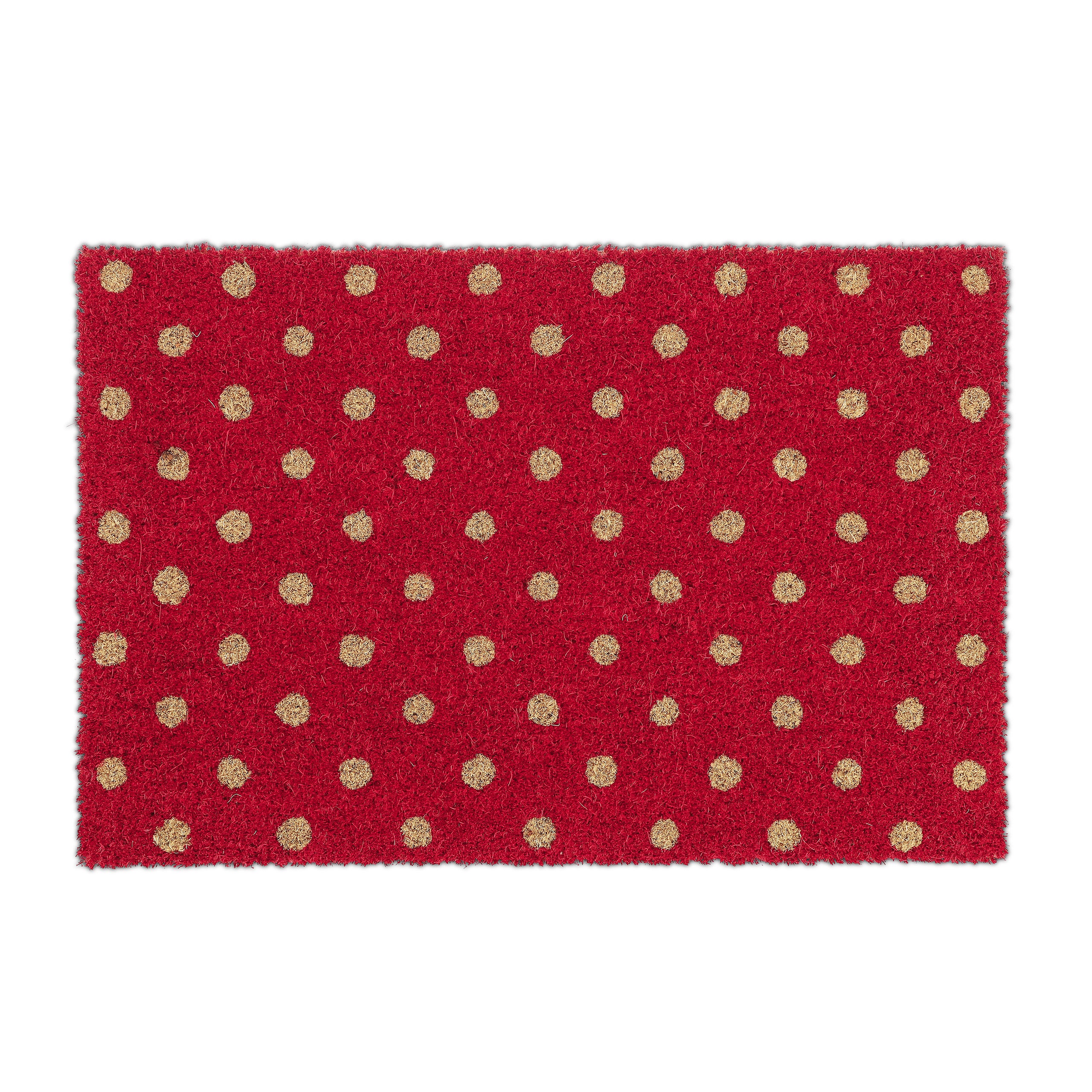 Relaxdays Zerbino In Fibra Di Cocco Con Pupazzo Di Neve – 60x40 Cm, Antiscivolo, Per Interni/esterni, Multicolore