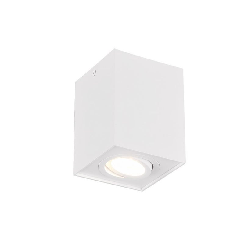 Reflektor sufitowy spot natynkowy Biscuit kwadratowy biały 1xGU10x35W wym: 9,6 x 9,6 cm metal Trio