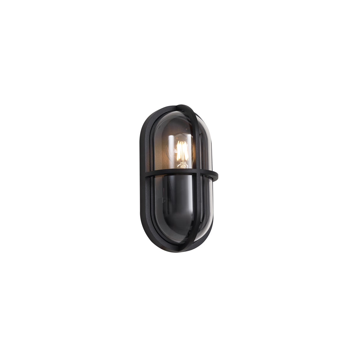 Qazqa przemysłowy lampa ścienna zewnętrzna do ogród - Target - czarny, max. 15w, kompatybilny z żarówką LED, e27, 27cm, IP65