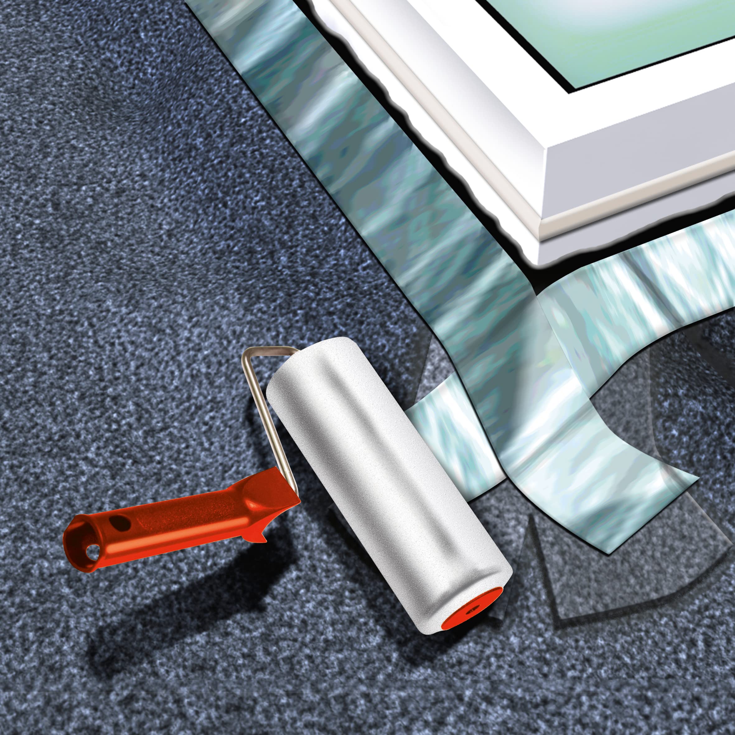 MEM 500482 - Nastro per cemento, 10 m x 150 mm, colore alluminio - 3