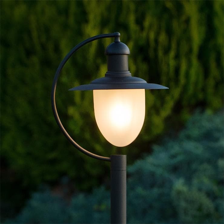 ARUBA-Palo da esterno Metallo e vetro sabbiato H110cm - 3