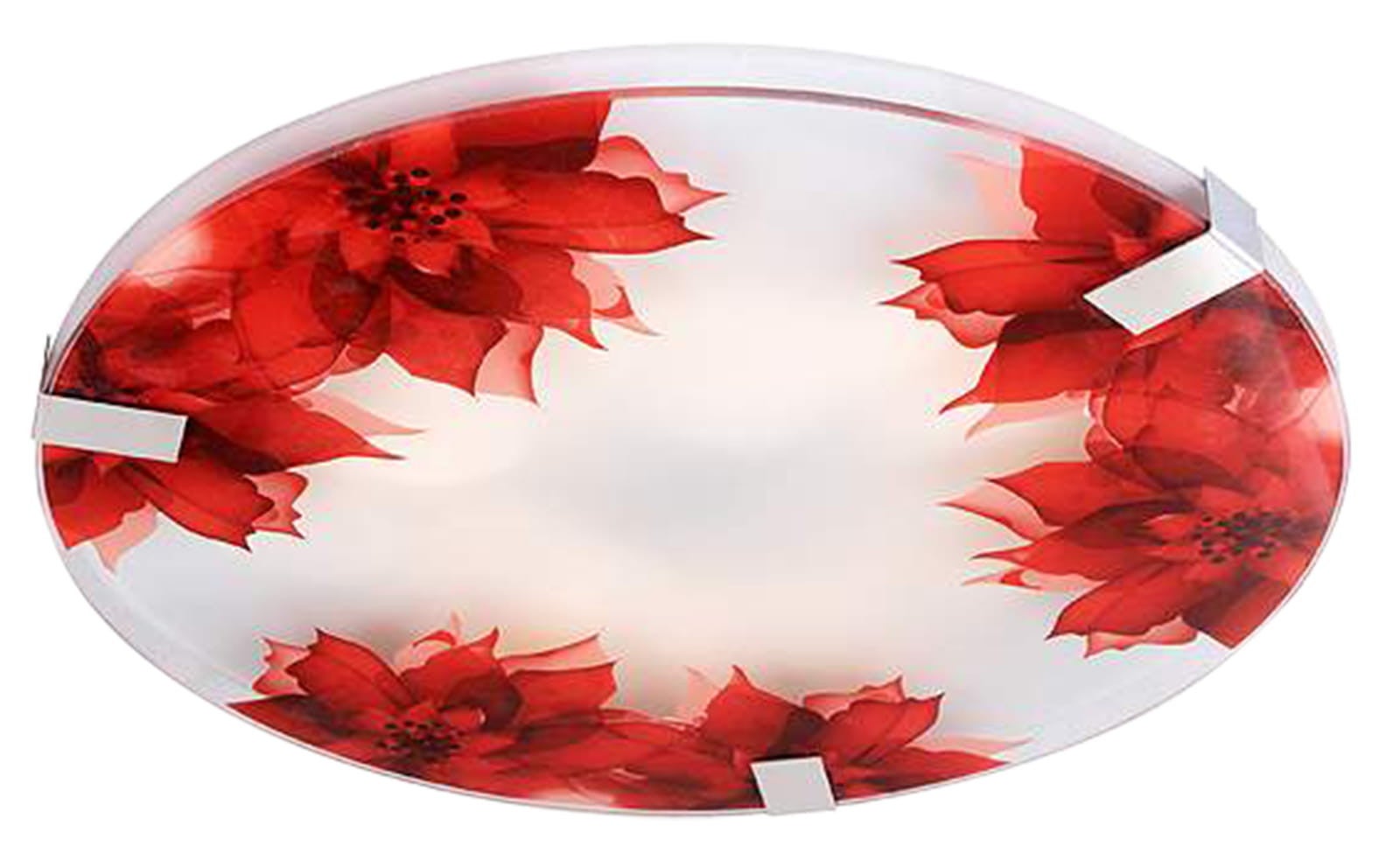 Plafon Rapsody okrągły chromowany czerwony 2xE27x20W wym: 8 x 31 cm IP20 szkło Candellux