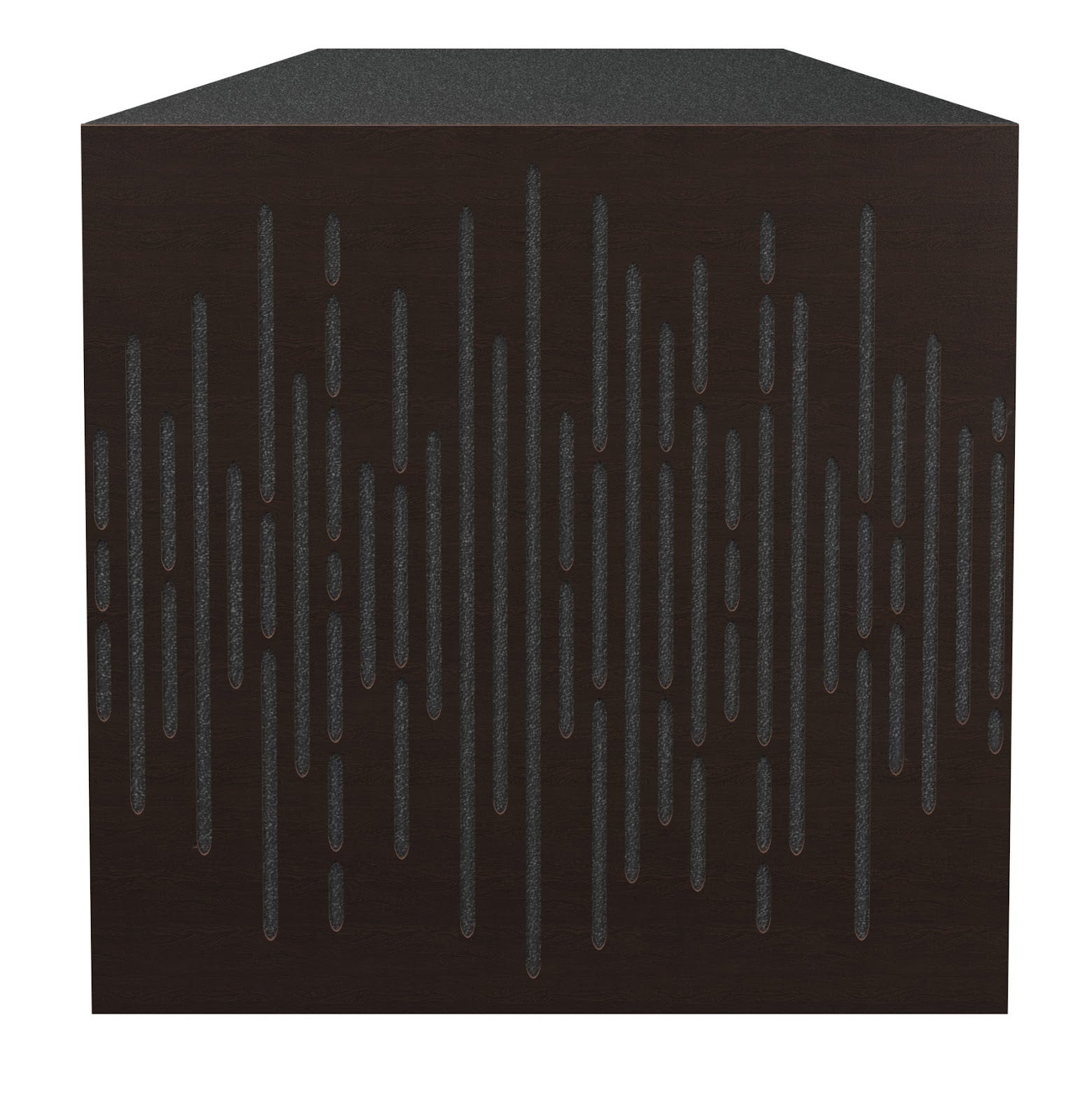 Lot de 2 Pièges à basses WAVE acoustiques insonorisants 50x50x10 cm -MDF perforé laminé et mousse acoustique -Wengé - 2