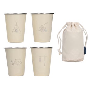 WBYNB 4 Pezzi Tazza In Acciaio Inox,Tazze Premium In Acciaio