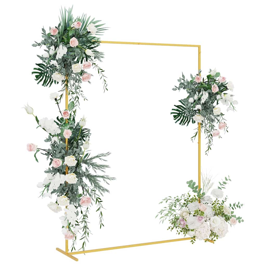 Arche de mariage Doré 150 x 49,5 x 200 cm Acier vidaXL - 4