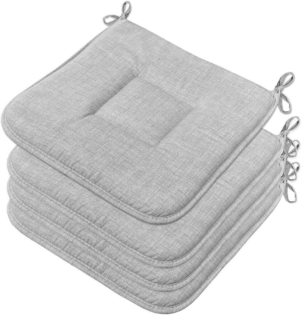 Lot De 4 Coussins De Chaise 40x40cm - Confort Pour Cuisine Bureau Jardin