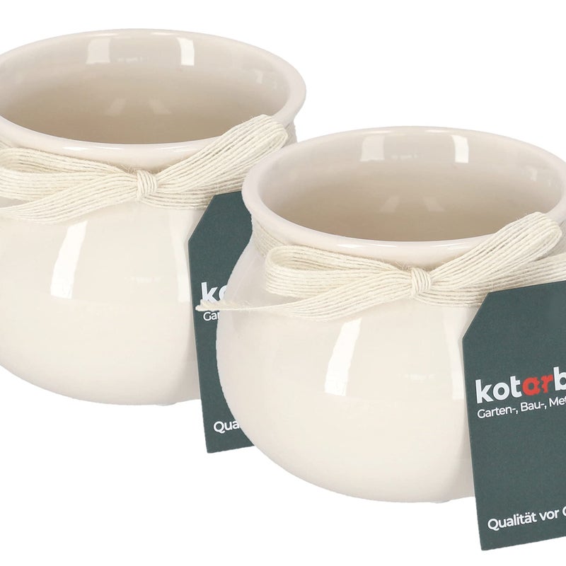 Doniczka ceramiczna fi14 osłonka kwiaty rośliny 2x - KOTARBAU