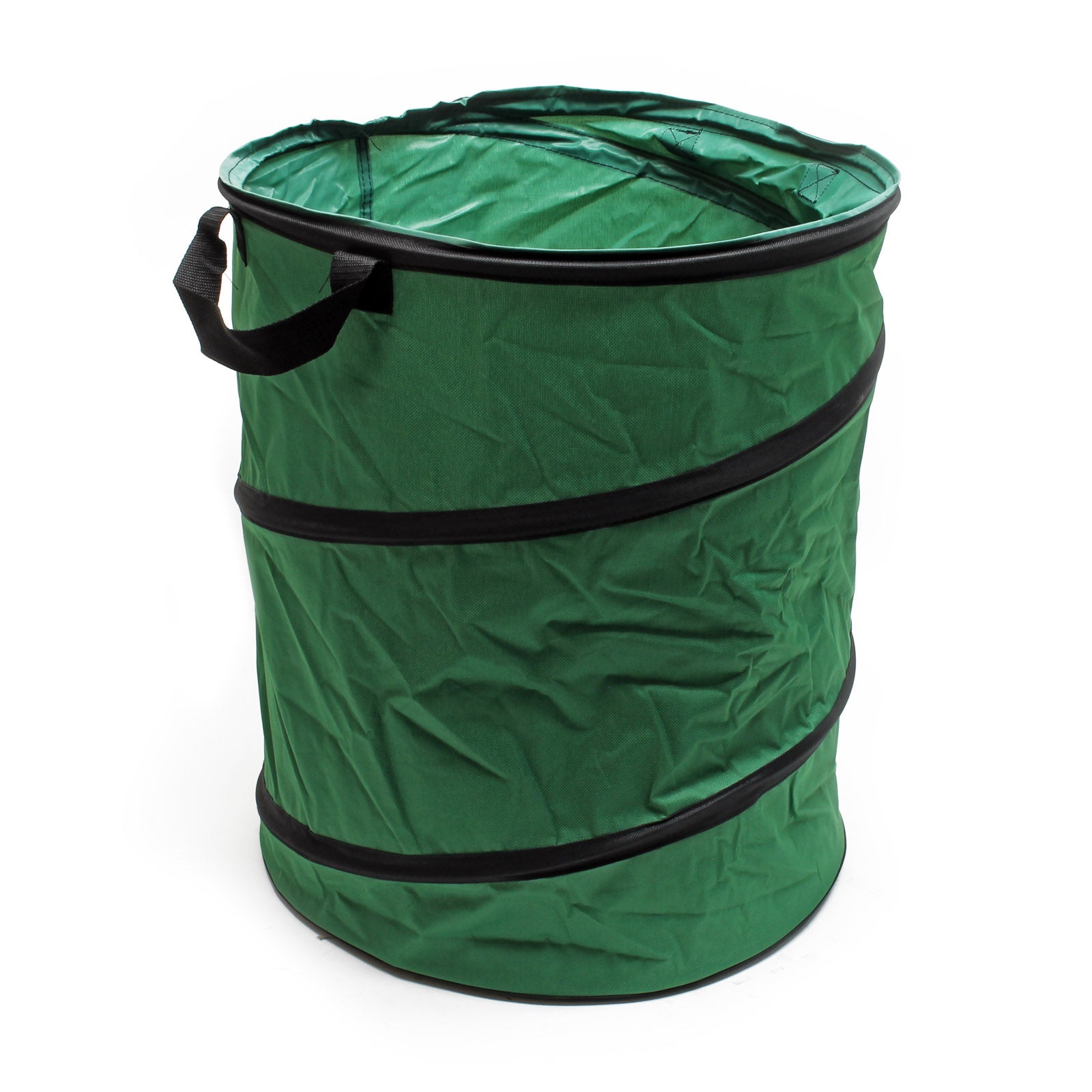 3x Sac à feuilles rond 100 l vert pop-up pliable 600D-Oxford-polyester collecte des déchets sac à gazon robuste déchets de Wiltec - 3
