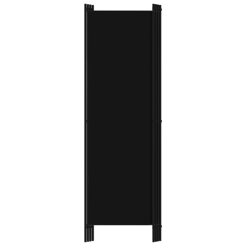 Cloison de séparation 4 panneaux Noir 200x180 cm - 4