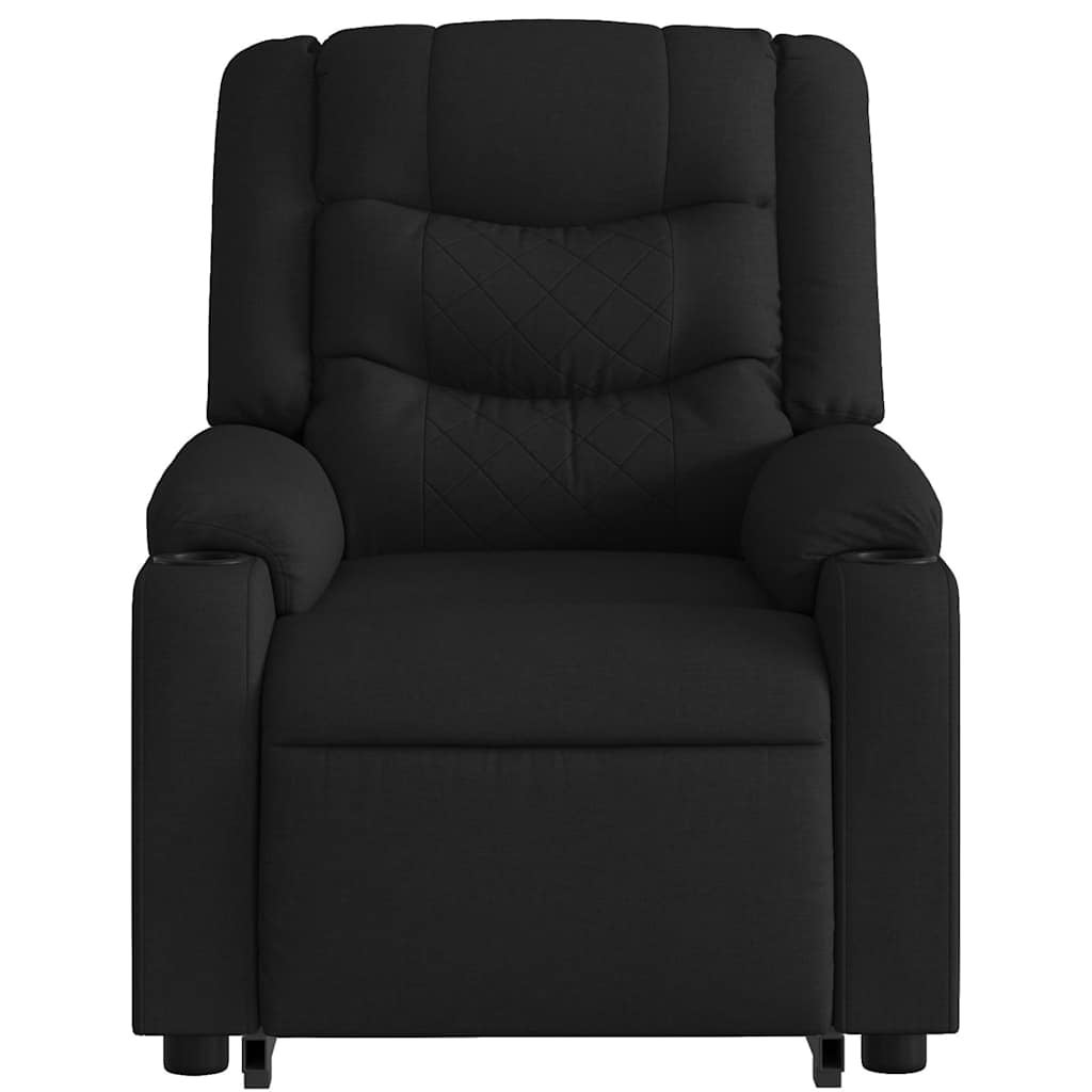 Fauteuil de massage inclinable Noir Tissu - 9