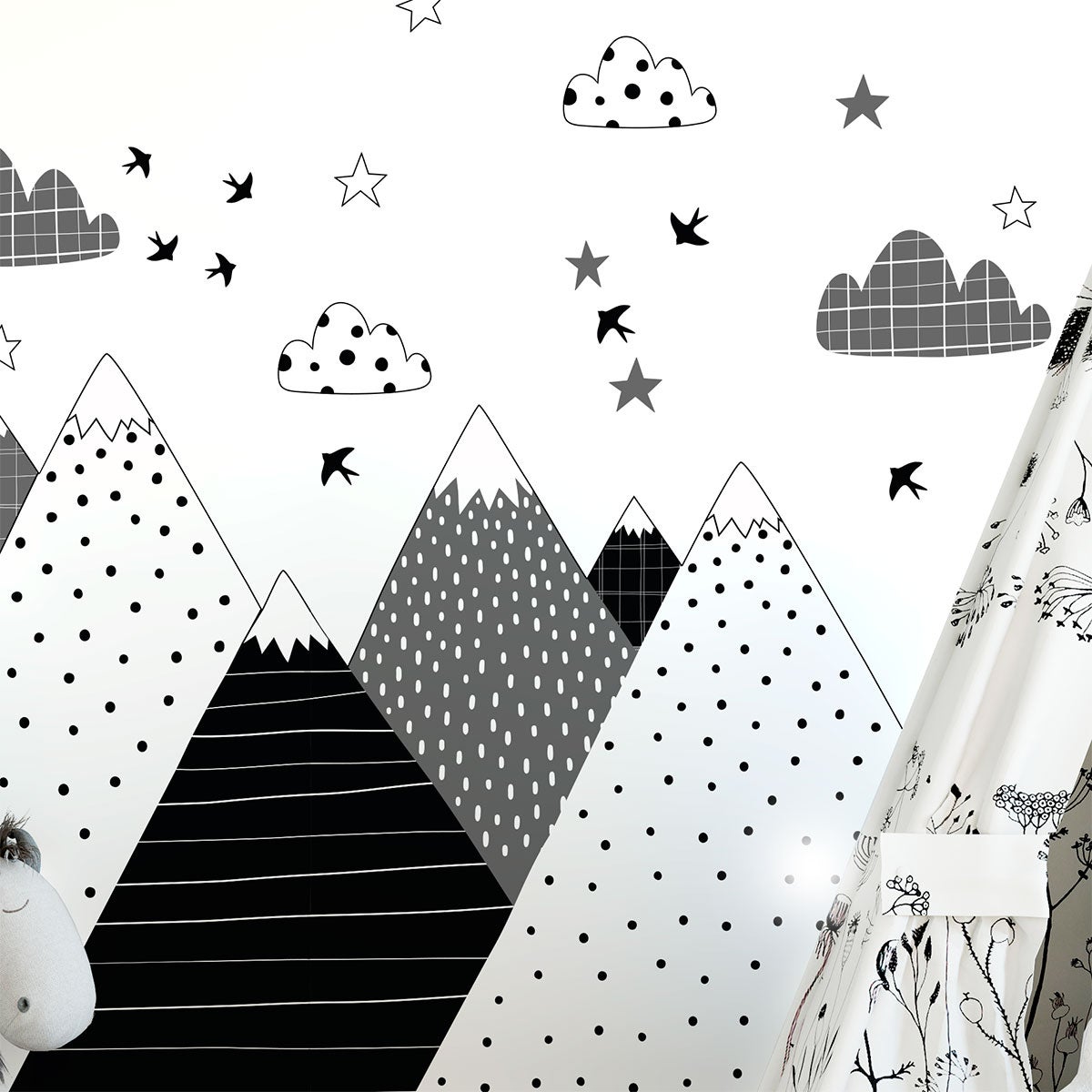 Adesivo bambino di montagna scandinavo saska - Sticker adesivo - adesivi murali - 40x60cm - 4