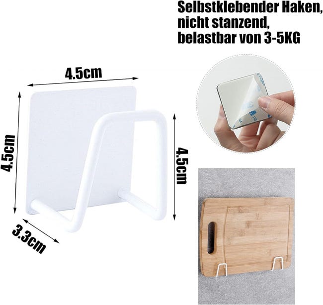 Portasapone Adesivo In Acciaio Inox - Senza Foratura, Per Cucina E Bagno, Resistente Alla Ruggine - Foto 5