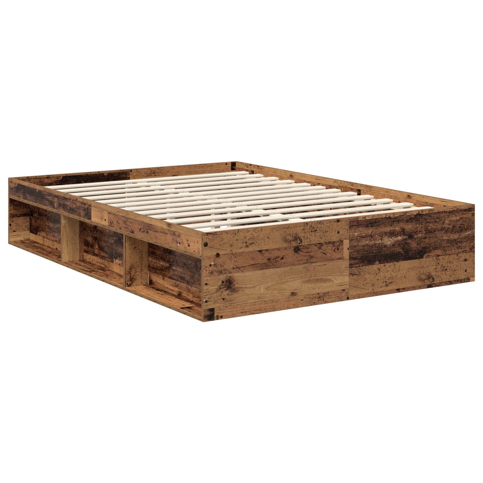 Cadre de lit bois ancien 135 x 190 cm en pin massif - 5